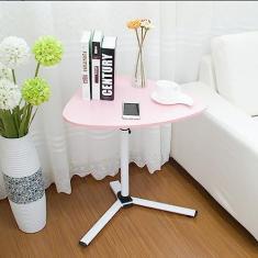 Imagem de SilteD Mesa lateral, mesa sobre a cama com rodas, mesa lateral de sofá ajustável em altura, mesa móvel de pé, mesa para laptop, mesa giratória para TV, economiza espaço