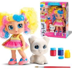 Imagem de Boneca Brinquedo Menina My Best Pintura Arco Iris - Bee Toys