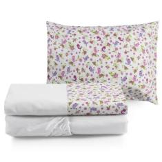 Imagem de Jogo De Lençol 3 Pçs Para Cama De Solteiro Em Oferta Moderno - Empório