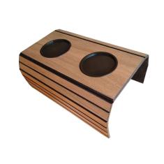 Imagem de Bandeja Esteira Para Braço De Sofá Porta Copo Plástico Tabaco - SSX Multicoisas