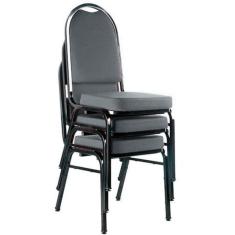 Imagem de 03 Cadeiras Para Hotel E Auditório Linha Hotel Cinza