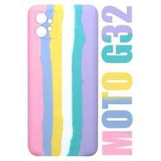 Imagem de Capa Capinha case aveludada Arco Iris Candy Algodão Doce Compatível Moto G32 XT2235 6.5 - Cell In Power25