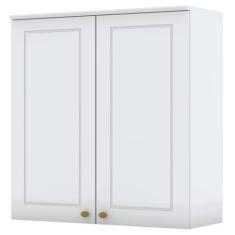 Imagem de Armário Aéreo Cozinha 80 Cm Nova York 2 Portas 2 Prateleiras Branco Hp