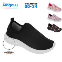 Imagem de Tênis menina feminino estampado sola preta solado escuro antiderrapant