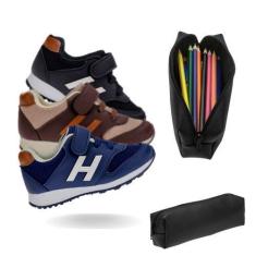 Imagem de Tênis Infantil Masculino Casual E Escolar De Menino Original E Estojo