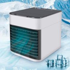 Imagem de Mini ventilador portátil USB com ar condicionado para ambientes de esc