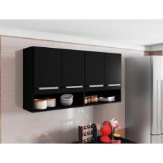 Imagem de Armario Aereo de Cozinha Bulgaria Preto Bela Casa - Casa Moderna Movel