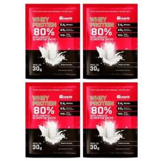 Imagem de Kit com 4 saches Whey Protein 80% 30g Growth Natural