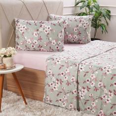 Imagem de Jogo de Cama Solteiro Cotton Touch 3 Peças 88x188x30cm