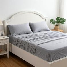 Imagem de Jogo De Lençol Solteiro 600 Fios 100% Algodão Egipcío 03 Peças  - Fort