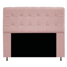 Imagem de Cabeceira Estofada Mel 160 Cm Queen Size Com Botonê Suede Rosê - Adj Decor