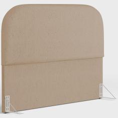 Imagem de Cabeceira Cama Box Queen 160cm Orgânica Lanna W01 Linho Bege Escuro - Lyam Decor