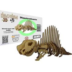 Imagem de Brinquedo Quebra Cabeça 3d Dinossauro Dimetrodonte Mdf
