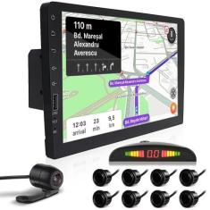 Imagem de Kit Multimídia 9 Polegadas 1 Din + Câmera Ré + Sensor 8 Pontos Preto M