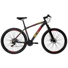 Imagem de Bicicleta Aro 29 Ksw Xlt 24v Freio A Disco Suspensão Mountain Bike Alumínio Preto-vermelho-amarelo 15