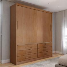Imagem de Guarda-Roupa Solteiro Essence 2 Portas 6 Gavetas Com Chave Cinamomo -