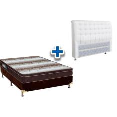 Imagem de Cama Box Queen Crc + Colchão Ortopédico Light Ortobom + Cabeceira Dama Courano Branco