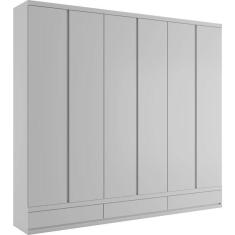 Imagem de Guarda-roupa Casal 6 Portas 9 Gavetas 2,70m - Paris-branco - Bianchi Móveis
