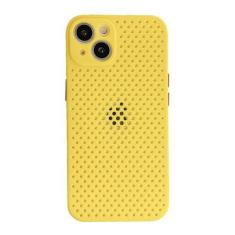 Imagem de Capa de telefone com resfriamento respirável de dissipação de calor para iPhone 13 12 11 Pro XS Max XR Mini 7 8 Plus SE2020 Capa de TPU macia de cor doce, amarela, para Iphone11Pro Max