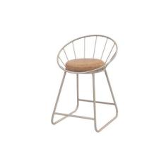 Imagem de Banqueta Sunset Baixa Cadeira Metal Champanhe Luxo - Studio Mm Metal M