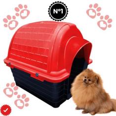 Imagem de Casa Casinha Para Cachorro Cães Pequeno Plástica N1 Proteção - Cores -