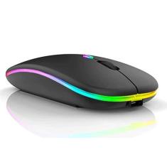 Imagem de Mouse Sem Fio Recarregável Wireless Led Rgb Ergonômico Novo - Lehmox