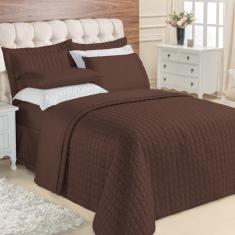 Imagem de Kit Top Line Cobre Leito Queen 180 Fios + Jogo De Lençol - 7 Peças Tabaco