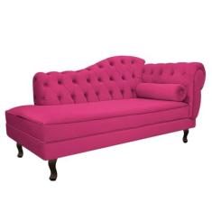 Imagem de Diva Recamier Juliana 130cm Lado Esquerdo Suede Pink - Amarena Móveis