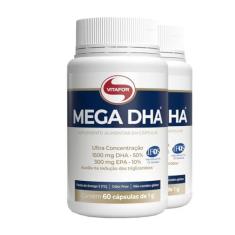 Imagem de Kit 2X: Mega DHA Ômega 3 1000mg Vitafor 60 Cápsulas