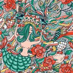 Imagem de Papel De Parede Adesivo Sereia Peixe 234382300 0,58X3,00M