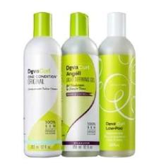 Imagem de Deva Curl Shampoo Low-Poo+Condicionador One Condition+Leave-In Angéll 355ml