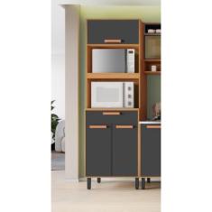 Imagem de Paneleiro Torre Quente 3 Portas 1 Gaveta 2 Nichos Para Forno E Microon