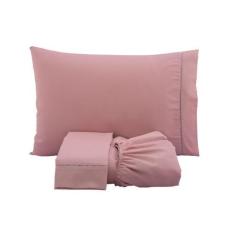 Imagem de Jogo De Lençol Casal Padrão Com Elastico 3 Peças Percal 400 Fios - The