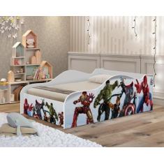 Imagem de Cama De Solteiro Infantil Baixa Proteção Lateral Mdf Menino - Sonho Da