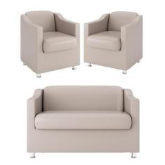 Imagem de Kit 02 Poltrona Decorativa+ Sofá Namoradeira  Balaqui Decor - B BALAQU