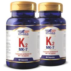 Imagem de Vitamina K2 Mk-7 100Mcg Vitgold Kit 2X 60 Cápsulas