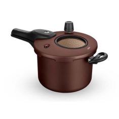 Imagem de Panela De Pressão Fechamento Externo Antiaderente Chocolate - Mta