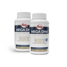 Imagem de Kit 2X: Mega DHA Ômega 3 1000mg Vitafor 120 Cápsulas (A embalagem pode variar)