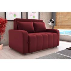 Imagem de Sofá Cama Amora Veludo Vinho E432 - Matrix