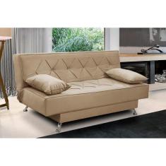 Imagem de Sofá Cama 1,80M Isa Suede Bege Adonai Estofados