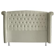 Imagem de Cabeceira De Cama Box Luxo Casal 140 cm Suede Porcelana Eli Móveis