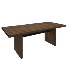 Imagem de Mesa De Escritório Executiva Marrom E Preta 204 Cm