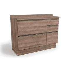 Imagem de Balcão de Cozinha Maxxi G746 1 Porta e 4 Gavetas c/ Tampo Nogal - Kappesberg