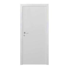 Imagem de Kit Porta de Madeira 210x90cm Lisa Primer Direita Moldufama Branco