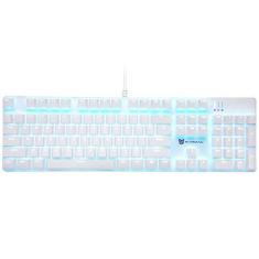 Imagem de Qisan Teclado mecânico para jogos, tamanho completo, 104 teclas, layout dos EUA, teclado com fio, interruptor marrom, retroiluminado, para acessórios de jogos, teclado ergonômico | teclado USB |
