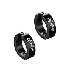 Imagem de Brinco De Pressão De Argola Preto - Poison - PAR
