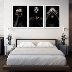 Imagem de Quadro Decorativo Mulheres Negras Moldura  60X40