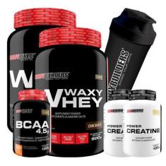 Imagem de Kit 2 Waxy Whey Protein 900G+ 2 Power Creatina 100G - Bodybuilders