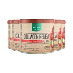 Imagem de Kit 5 Collagen Renew Colágeno Hidrolisado Morango Nutrify 300G