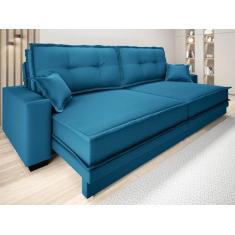 Imagem de Sofá Palermo 2,20M Retrátil E Reclinável Velosuede Royal - Netsofas
